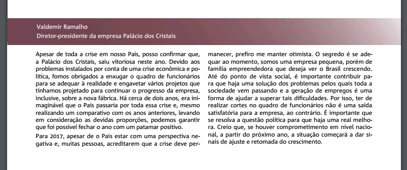 Palácio dos cristais na revista tecnologia & Vidro edição 98
